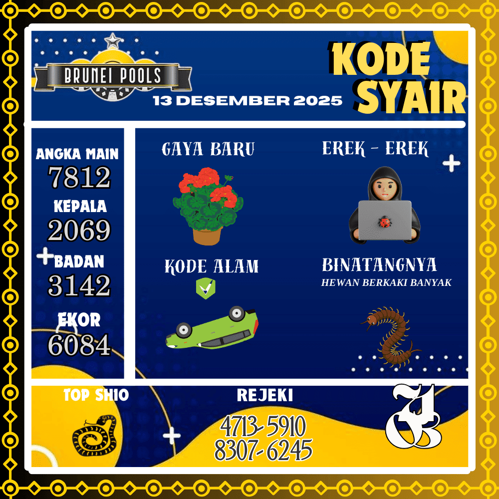 Kode Syair Brunei Pools Desember pools