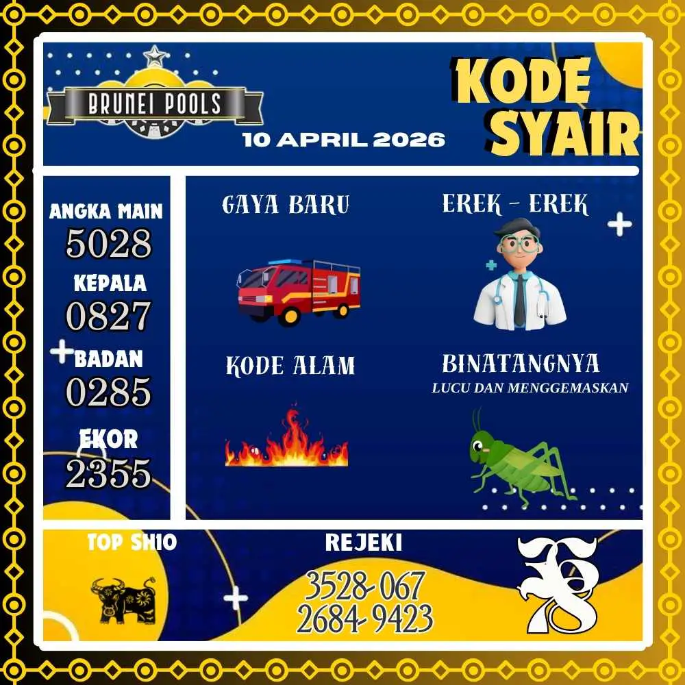 Kode Syair Brunei Pools April 2026
