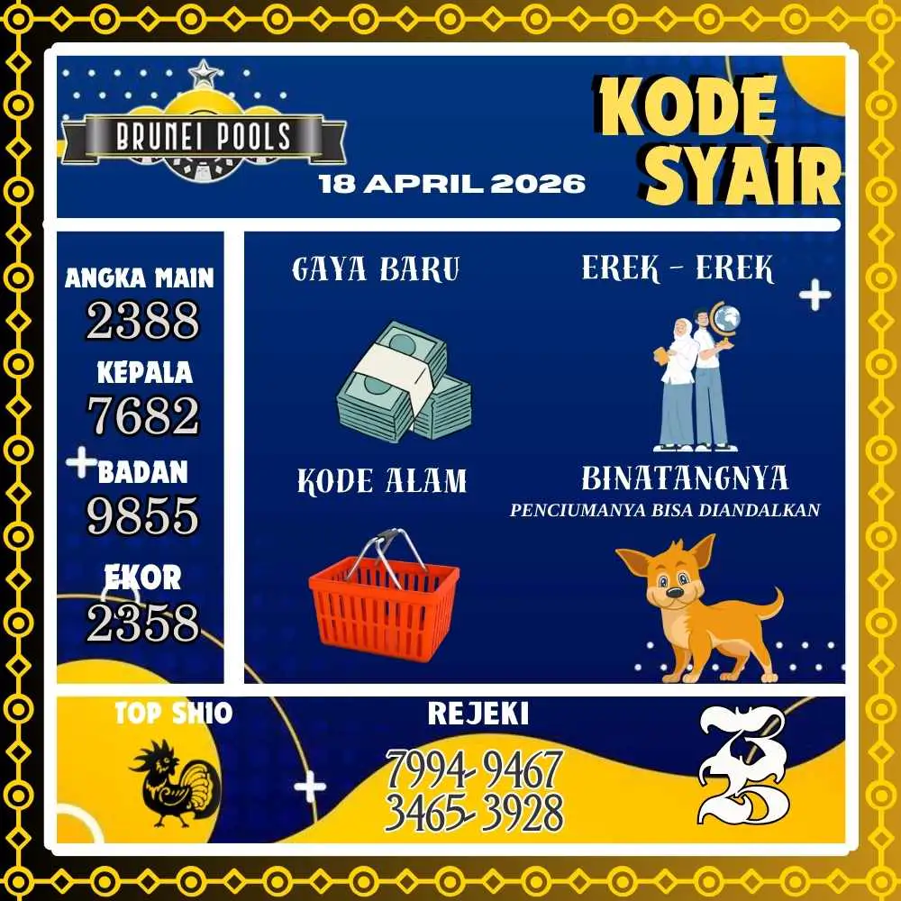 Kode Syair Brunei Pools April 2026
