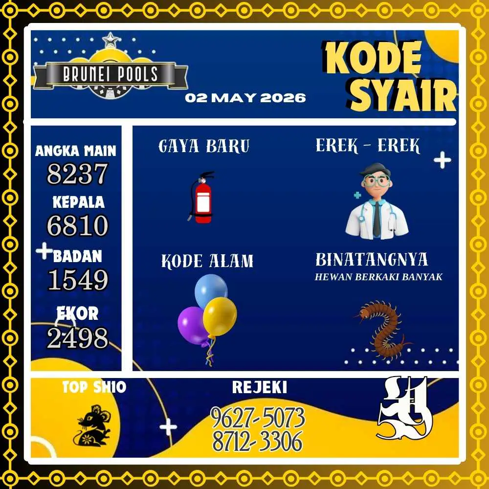 Kode Syair Brunei Pools Mei 2026
