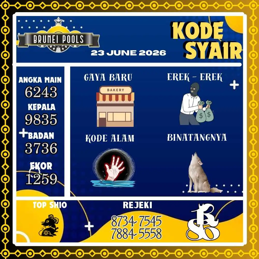 Kode Syair Brunei Pools Juni 2026
