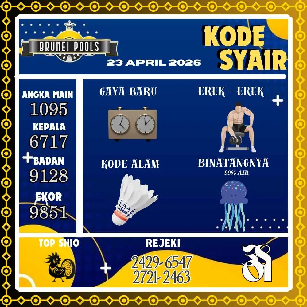 Kode Syair Brunei Pools April 2026
