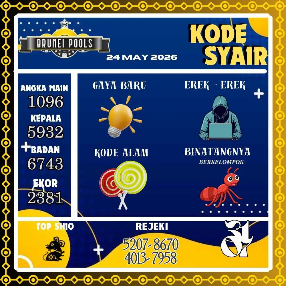 Kode Syair Brunei Pools Mei 2026

