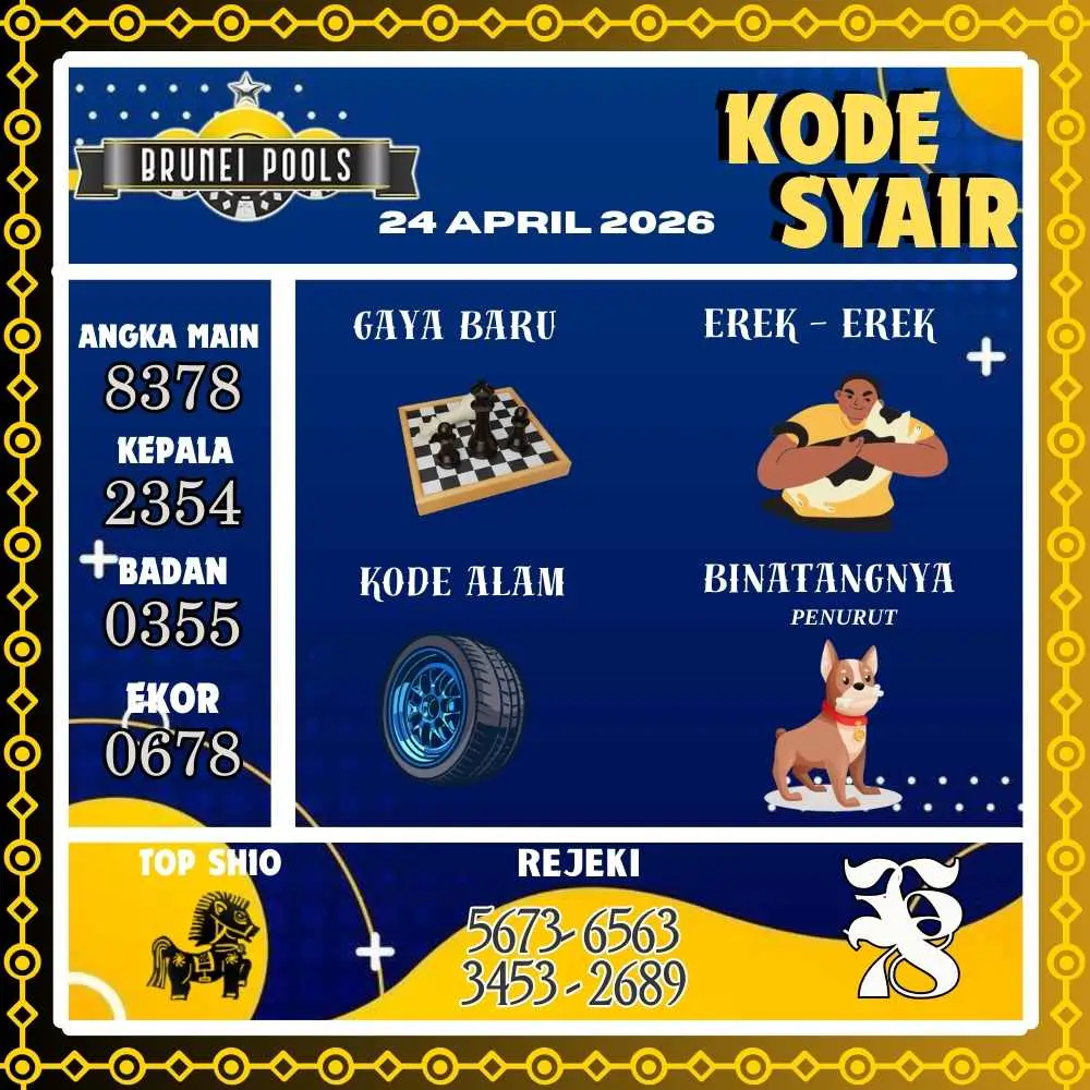 Kode Syair Brunei Pools April 2026
