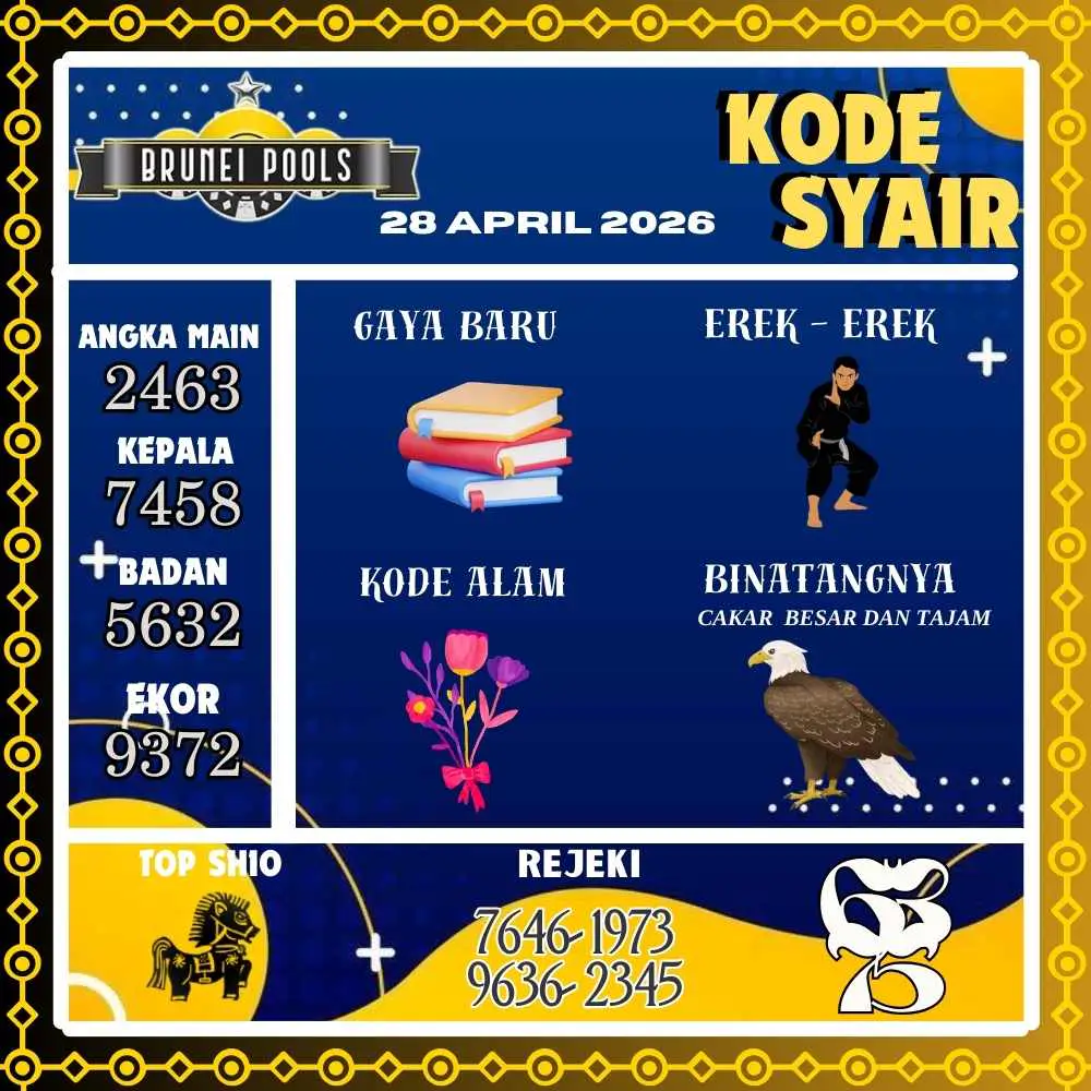 Kode Syair Brunei Pools April 2026

