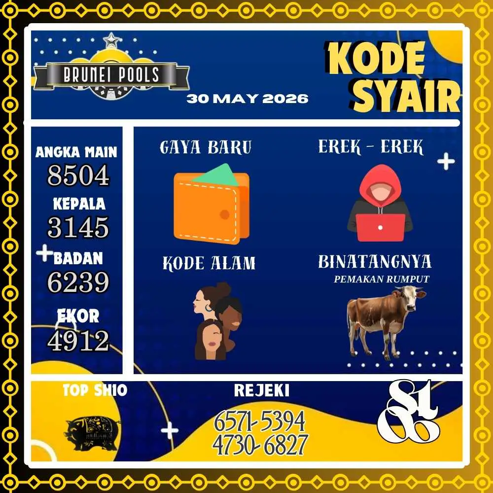 Kode Syair Brunei Pools Mei 2026
