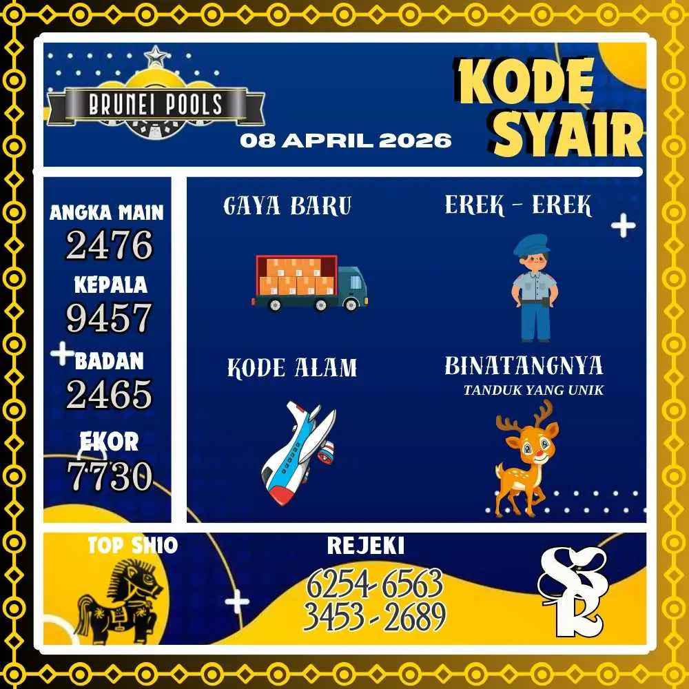 Kode Syair Brunei Pools April 2026
