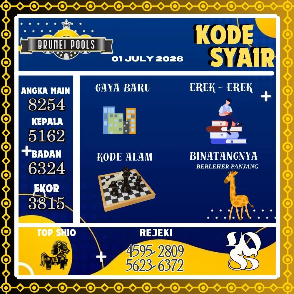 Kode Syair Brunei Pools Juli 2026
